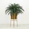 34" Artificial River Fern Plant in Metal Planter with Stand